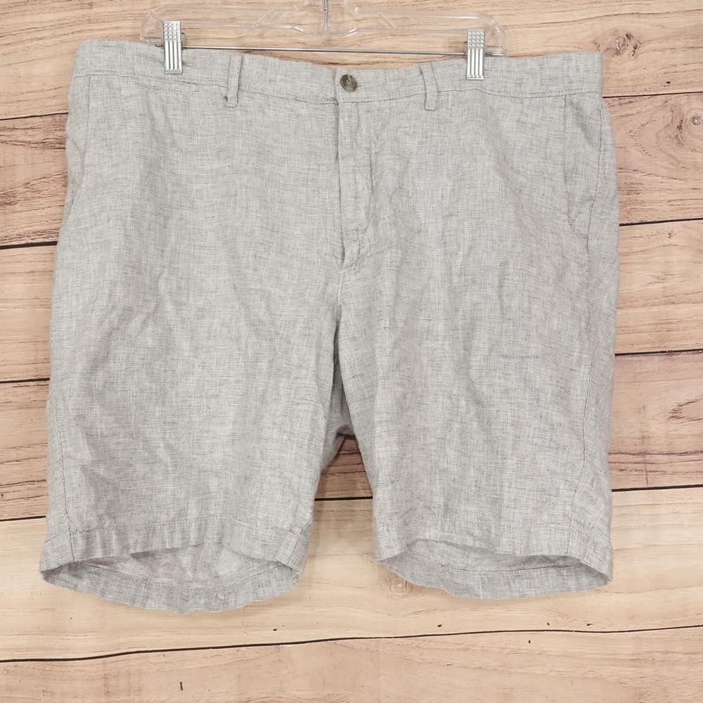Goodfellow & Co Shorts Mens 40 Gray Chino Linen Cotton Linden Short 9 Inseam